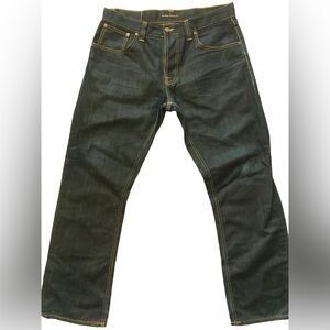 Nudie Raw Denim Jeans Men's Dark Blue